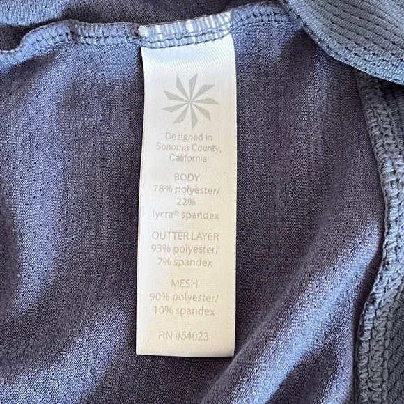 Athleta Gel Mesh Supercharged Tank Womens Size L Blue Sports Bra Built-In Active - Picture 5 of 7